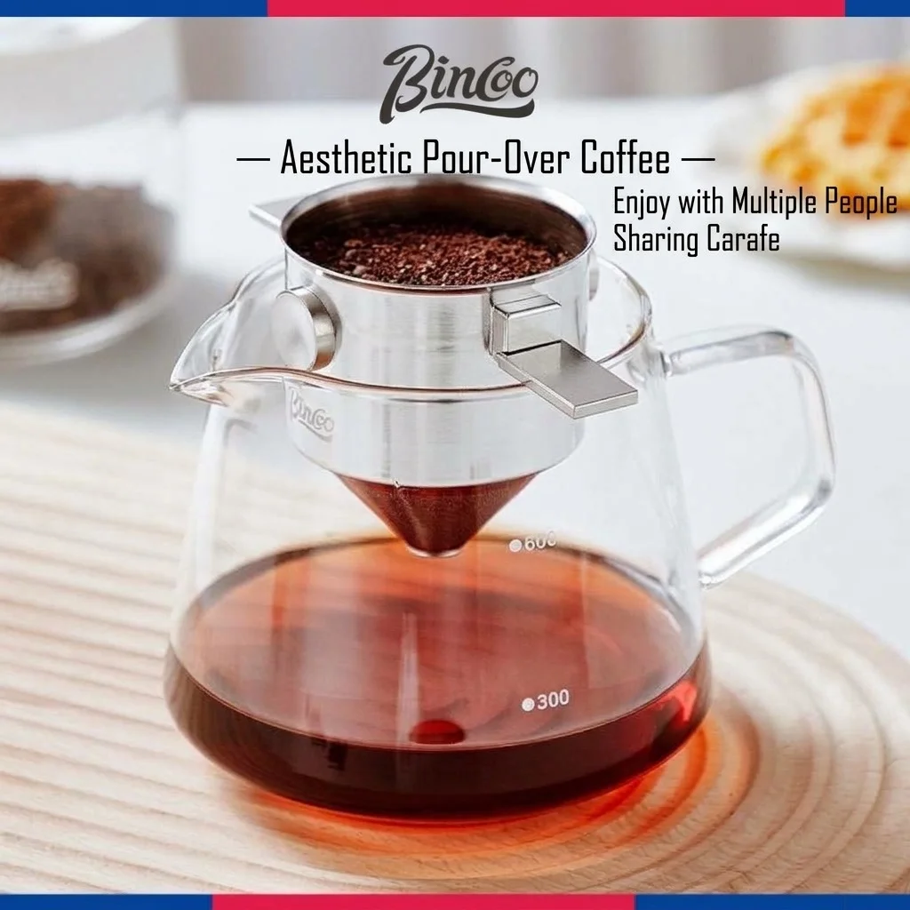 BinCo Portable Stainless Steel Foldable Coffee Dripper Filter