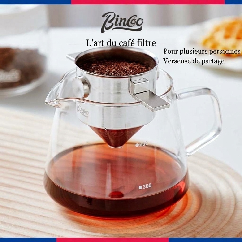 Filtre à café pliable portable en acier inoxydable BinCo