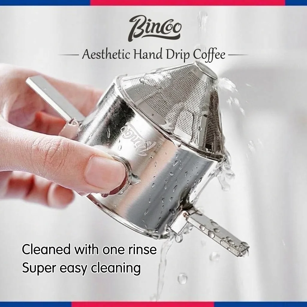 BinCo Portable Stainless Steel Foldable Coffee Dripper Filter