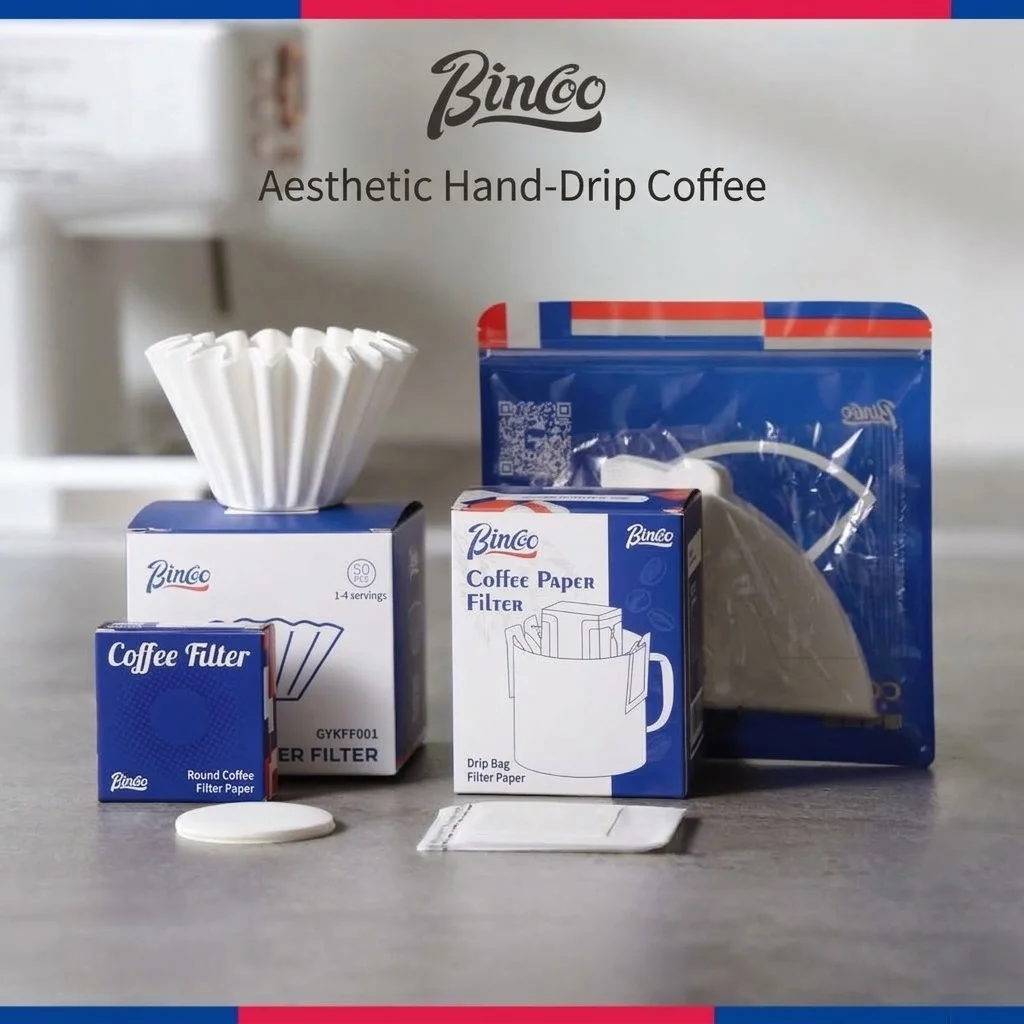 Bincoo Premium Coffee Filters - V-Shape, Bowl, Round & Drip Bag