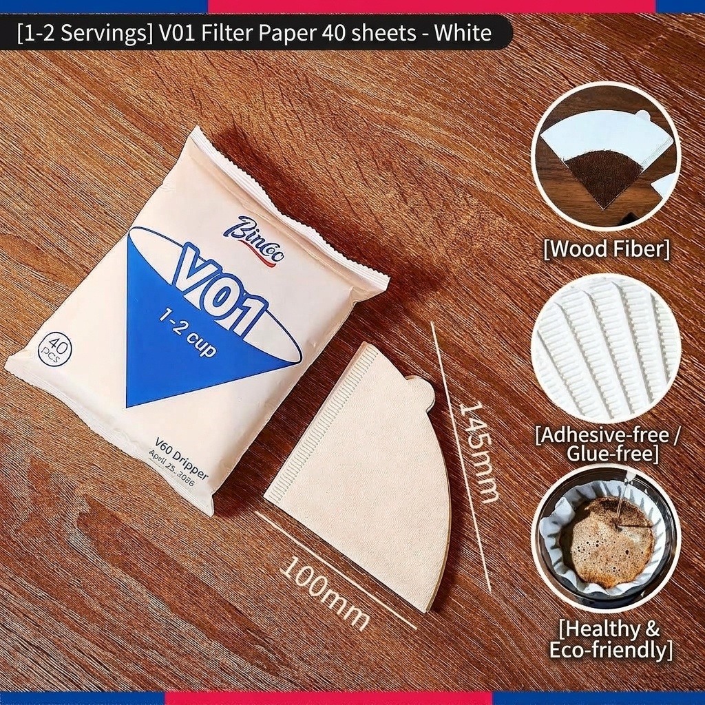 Bincoo Premium Coffee Filters - V-Shape, Bowl, Round & Drip Bag