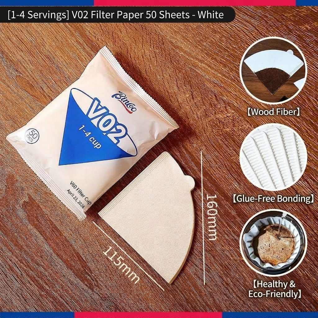 Bincoo Premium Coffee Filters - V-Shape, Bowl, Round & Drip Bag