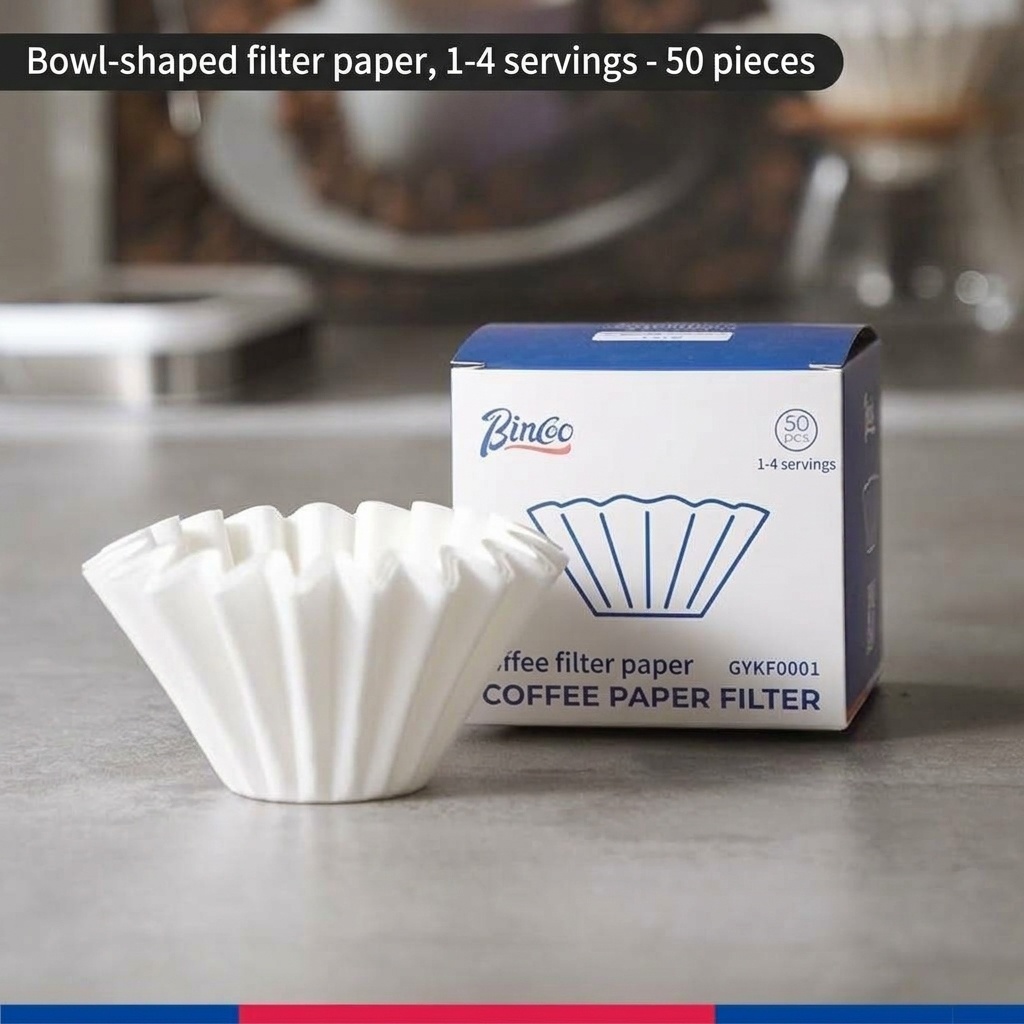 Bincoo Premium Coffee Filters - V-Shape, Bowl, Round & Drip Bag