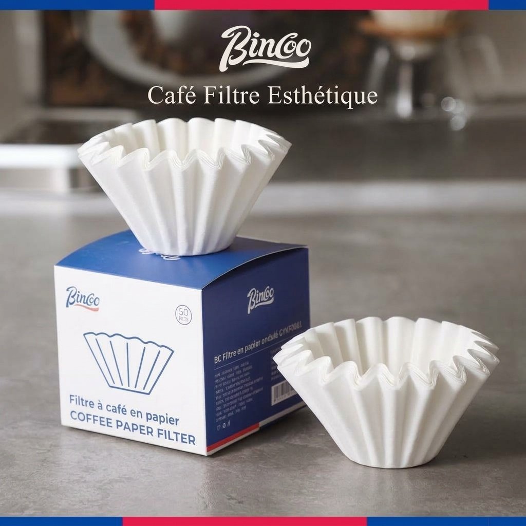 Filtres à café Bincoo Premium - Forme en V, bol, rond et sachet égouttoir