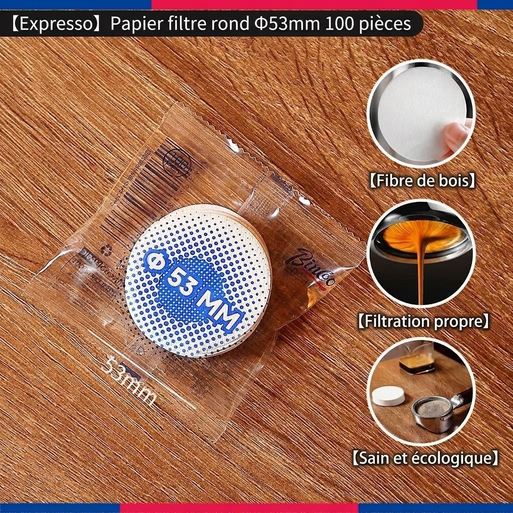 Filtres à café Bincoo Premium - Forme en V, bol, rond et sachet égouttoir