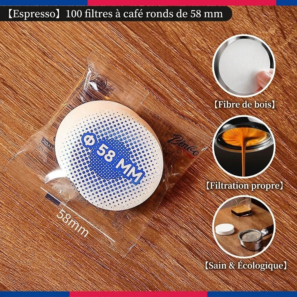 Filtres à café Bincoo Premium - Forme en V, bol, rond et sachet égouttoir
