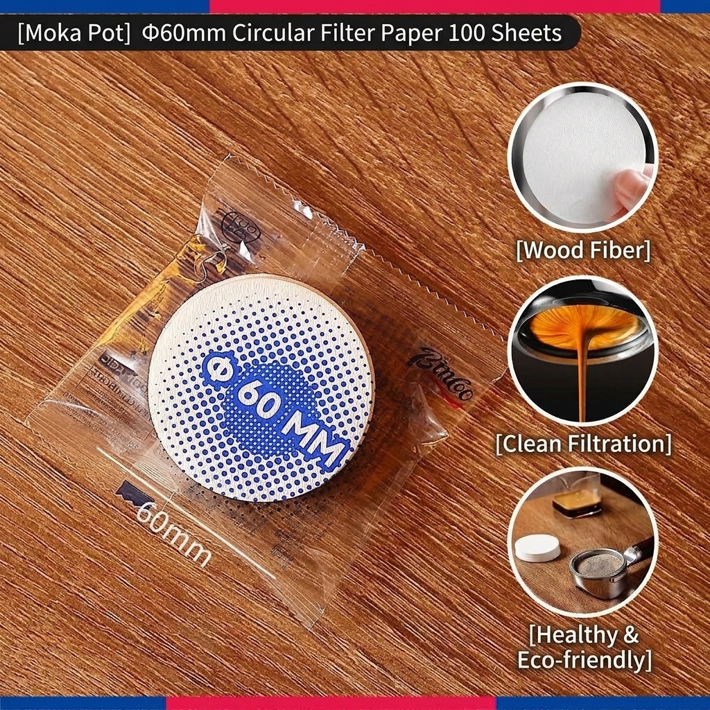 Bincoo Premium Coffee Filters - V-Shape, Bowl, Round & Drip Bag