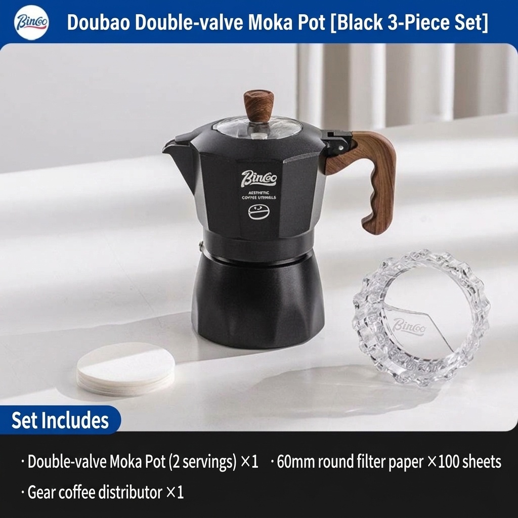 Bincoo Electric Moka Pot Coffee Maker with Heating Base