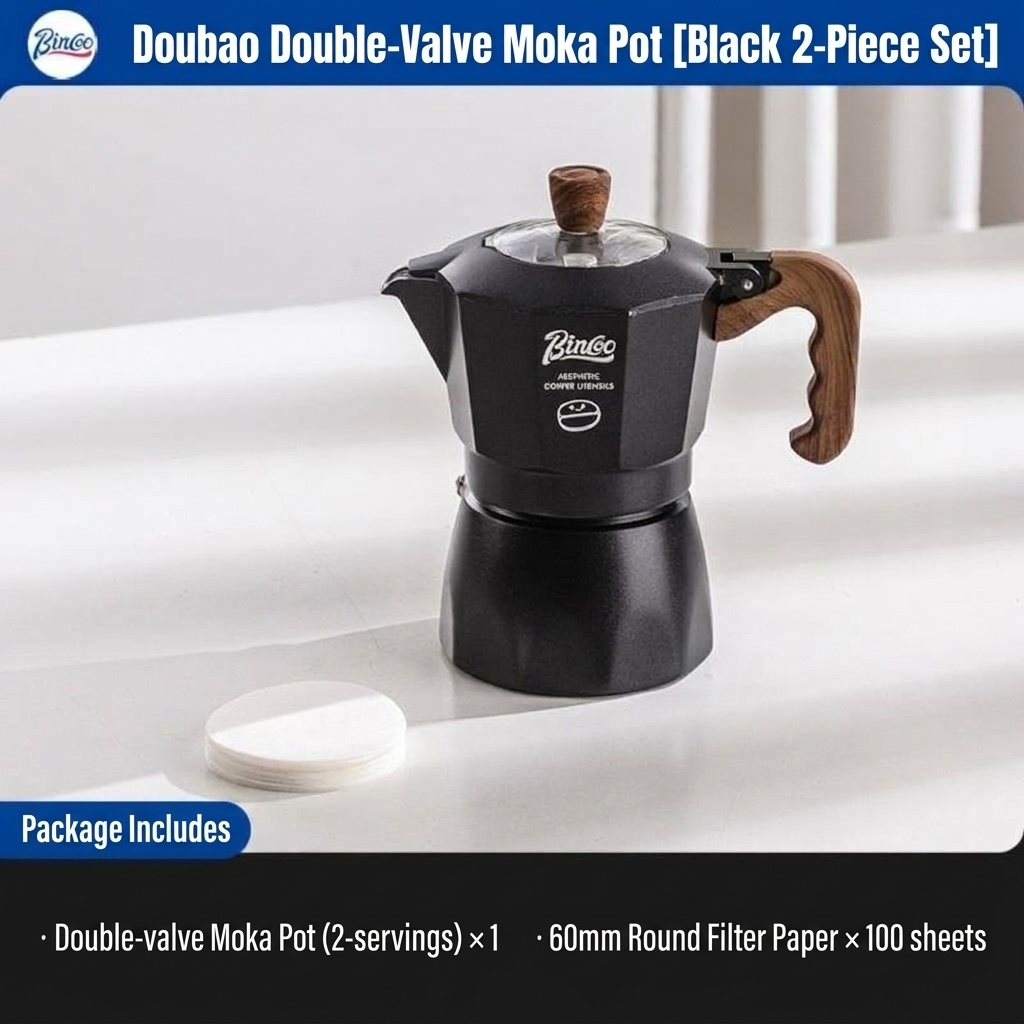 Bincoo Electric Moka Pot Coffee Maker with Heating Base