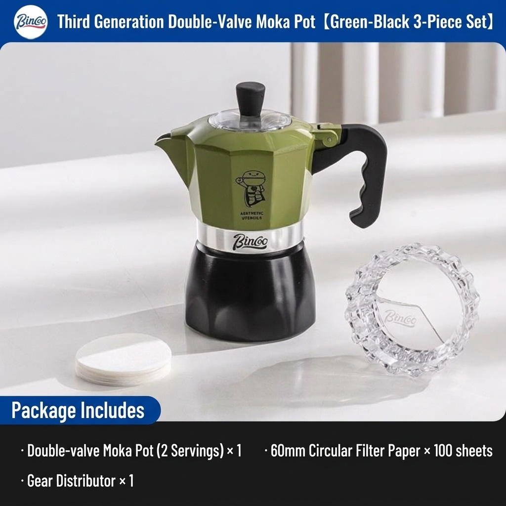 Bincoo Electric Moka Pot Coffee Maker with Heating Base
