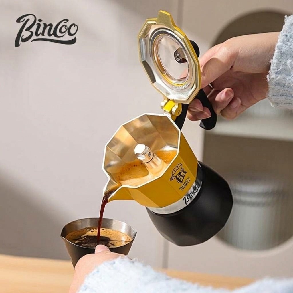Bincoo Electric Moka Pot Coffee Maker with Heating Base