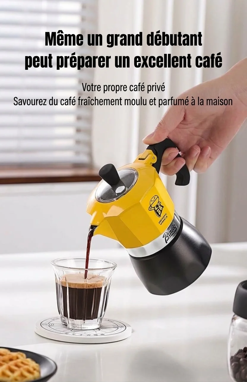 Cafetière électrique Bincoo Moka avec base chauffante