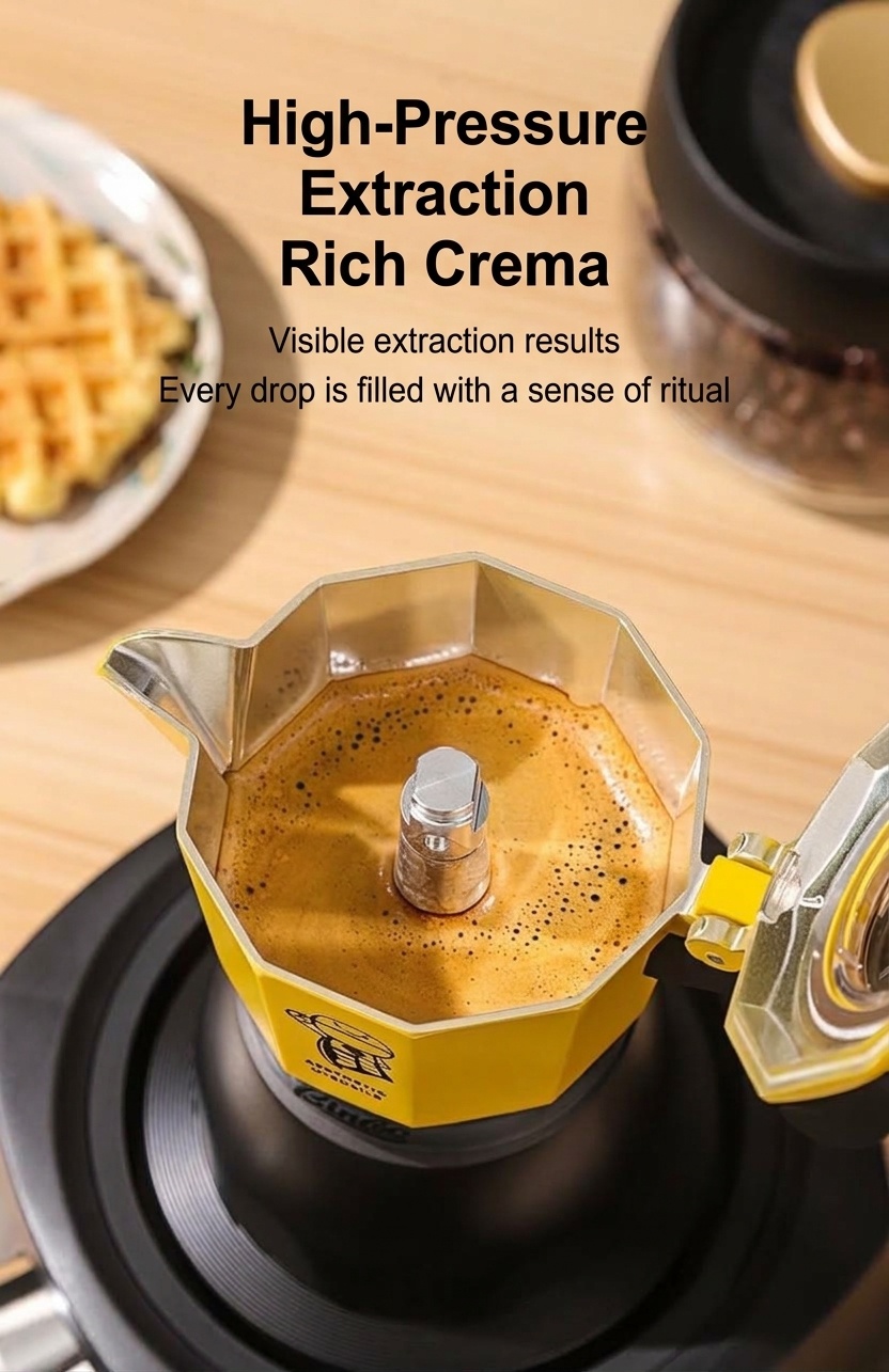 Bincoo Electric Moka Pot Coffee Maker with Heating Base
