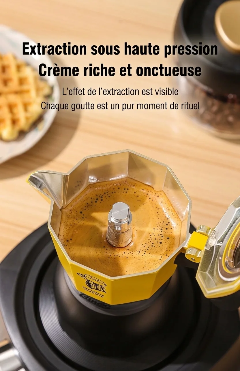 Cafetière électrique Bincoo Moka avec base chauffante