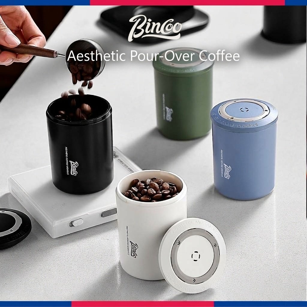BinCoo Portable Coffee Bean Storage Canister with One-Way Valve