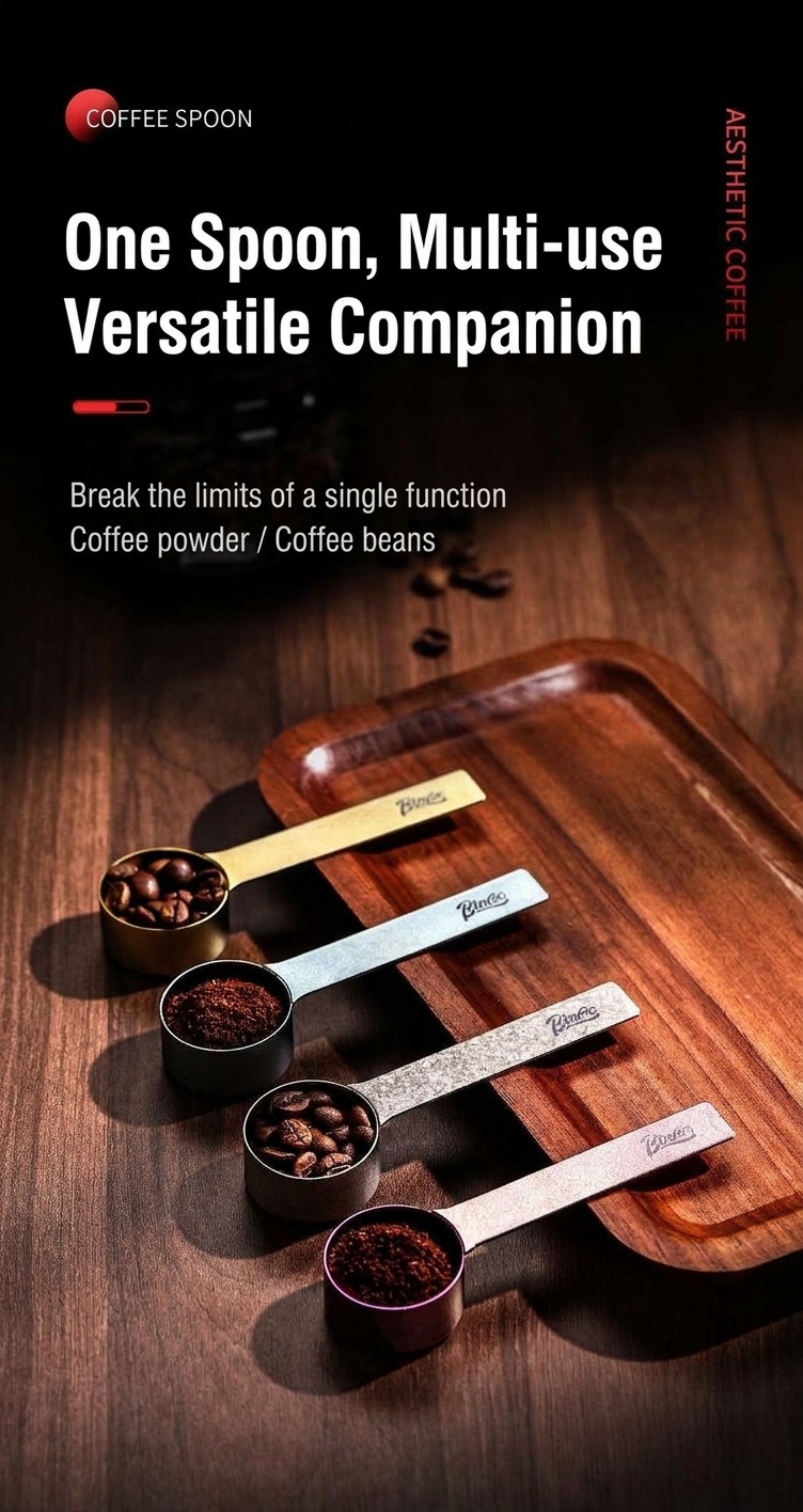 BinCoo Titanium Coffee Scoop & Measuring Spoon - Multi-Color
