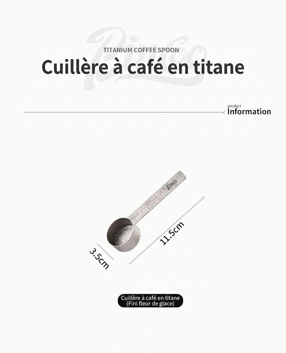 Cuillère doseuse et cuillère à café en titane BinCoo - Multicolore