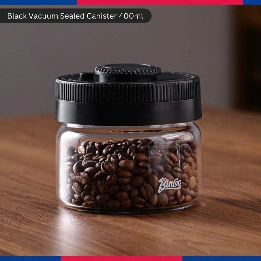 BinCoo Vacuum Sealed Coffee Bean Storage Jar with Date Tracker