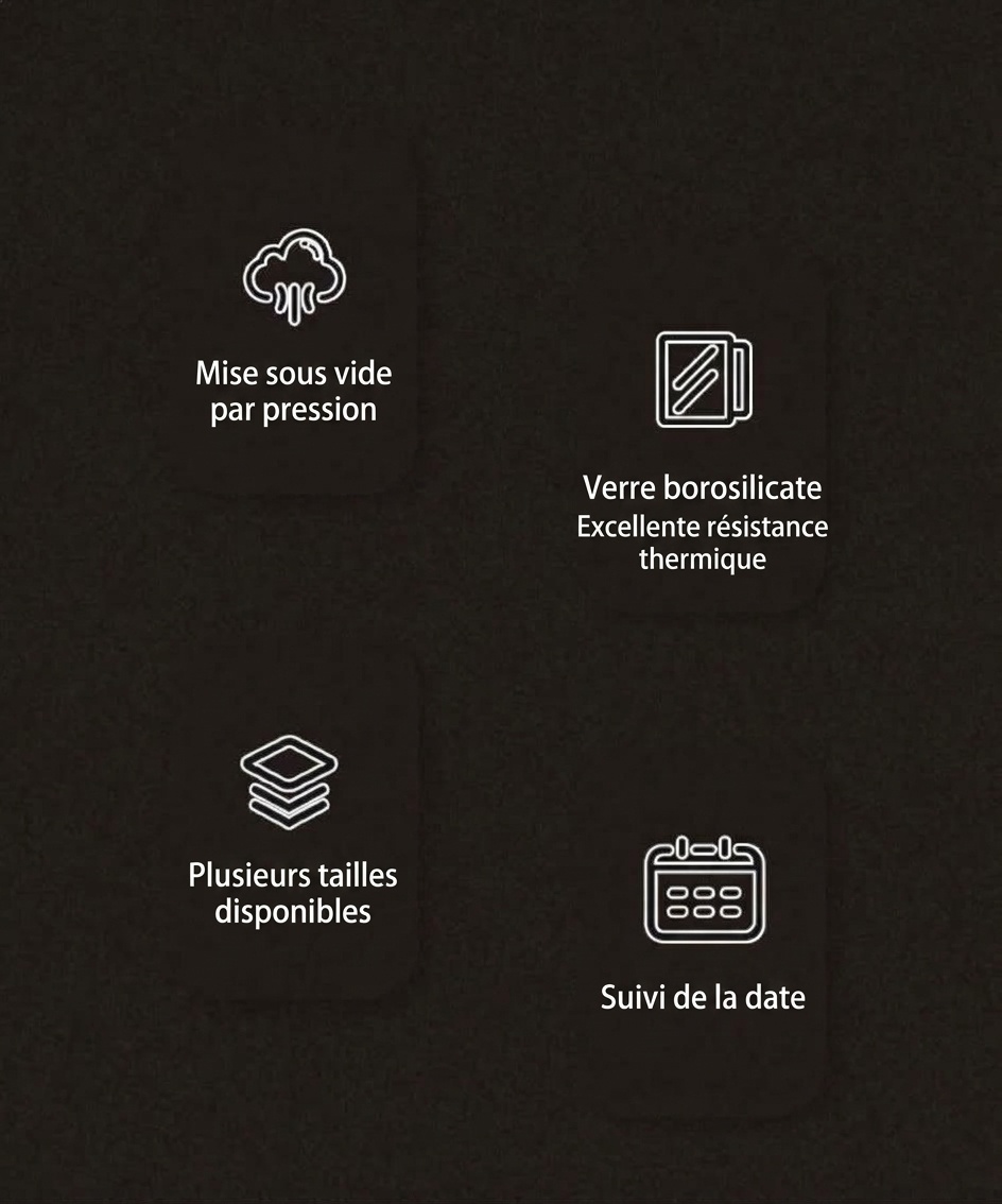 Bocal de conservation sous vide BinCoo pour grains de café avec indicateur de date