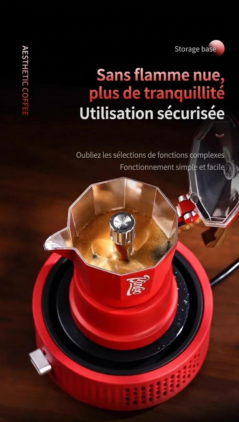 Chauffe-café et plaque chauffante électrique portable Bincoo 500 W