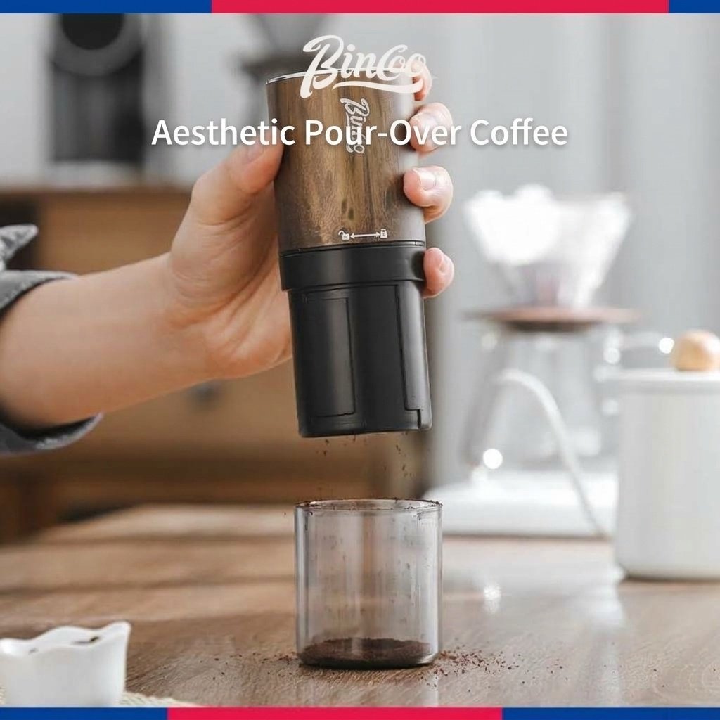 Portable Electric Coffee Grinder with Adjustable Burr & Type-C