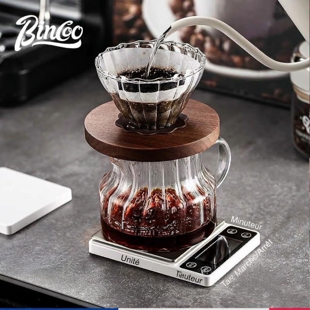Balance à café numérique Bincoo Mini avec minuteur pour café filtre et expresso