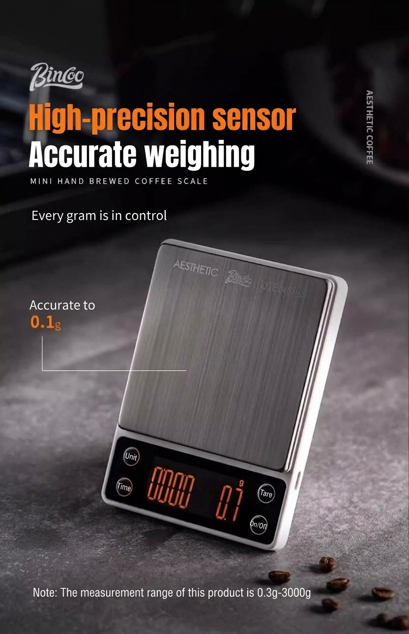 Bincoo Mini Digital Coffee Scale with Timer for Pour Over & Espresso