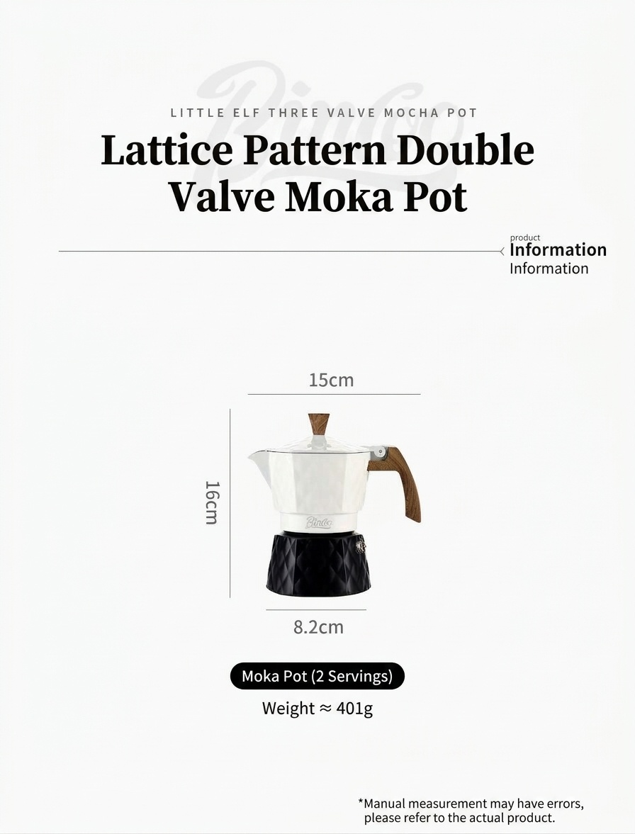 Bincoo Premium Electric Moka Pot | Diamond Design Coffee Maker