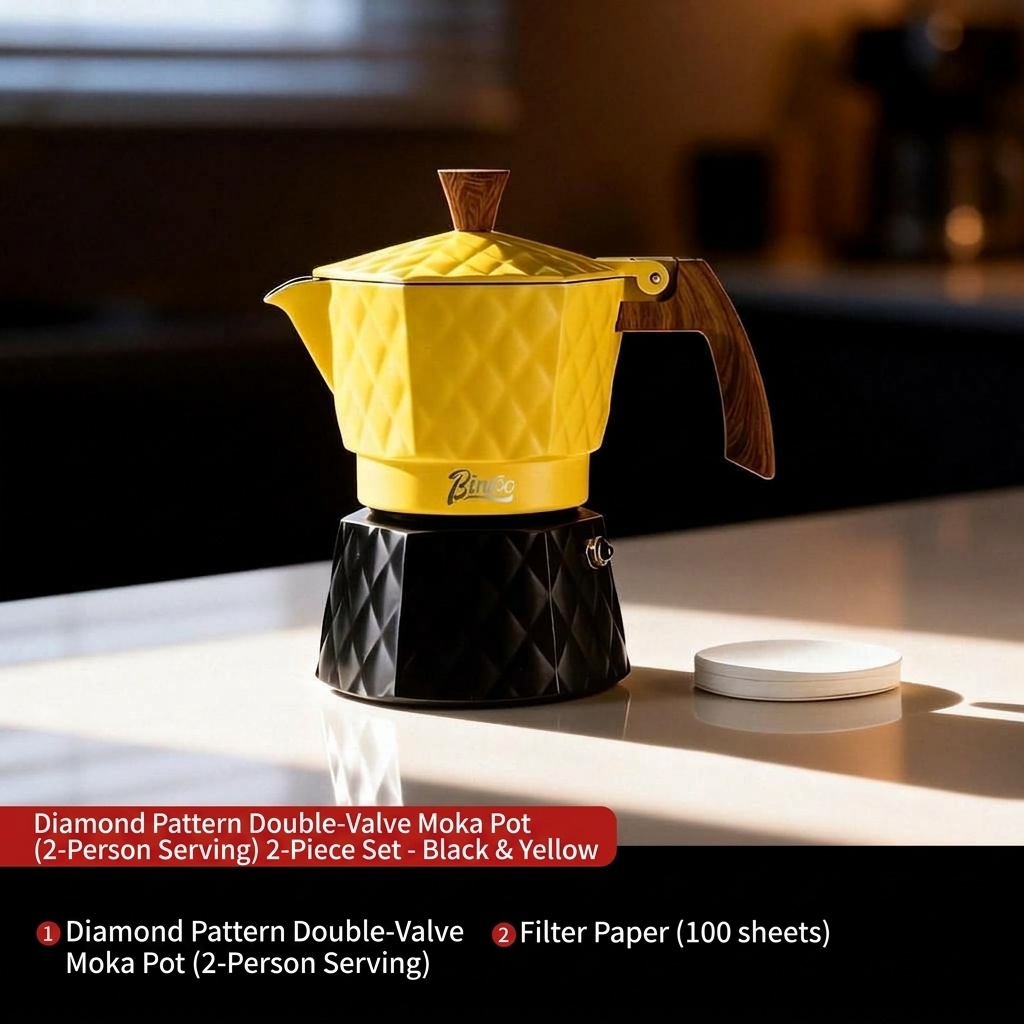 Bincoo Premium Electric Moka Pot | Diamond Design Coffee Maker