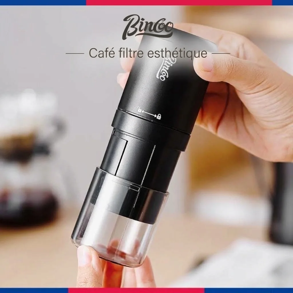 Moulin à café électrique portable Bincoo - Réglages de mouture ajustables