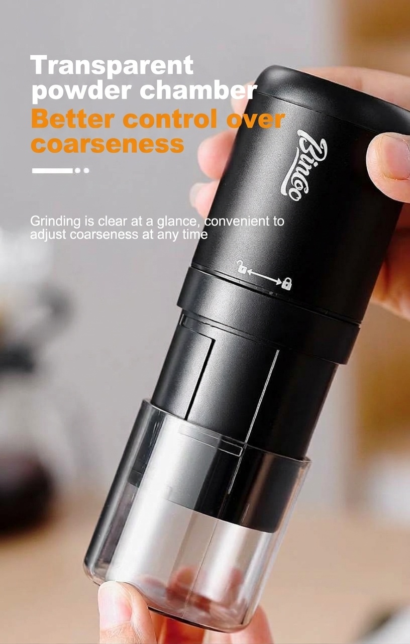 Bincoo Portable Electric Coffee Grinder - Adjustable Grind Settings