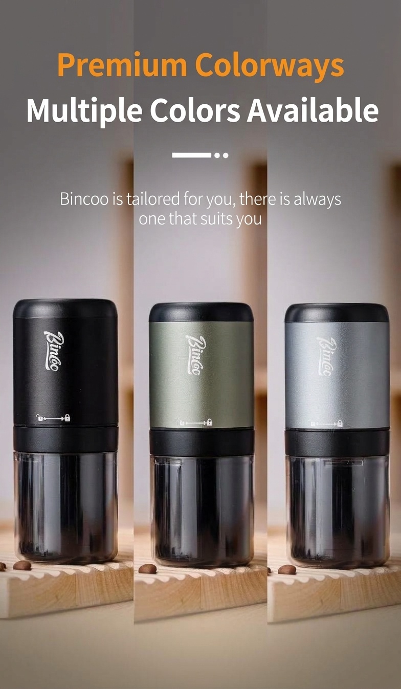 Bincoo Portable Electric Coffee Grinder - Adjustable Grind Settings