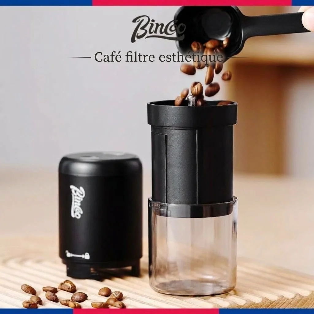 Moulin à café électrique portable Bincoo - Réglages de mouture ajustables