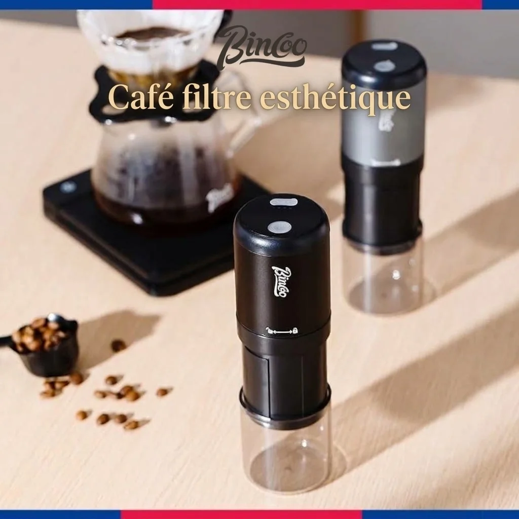 Moulin à café électrique portable Bincoo - Réglages de mouture ajustables