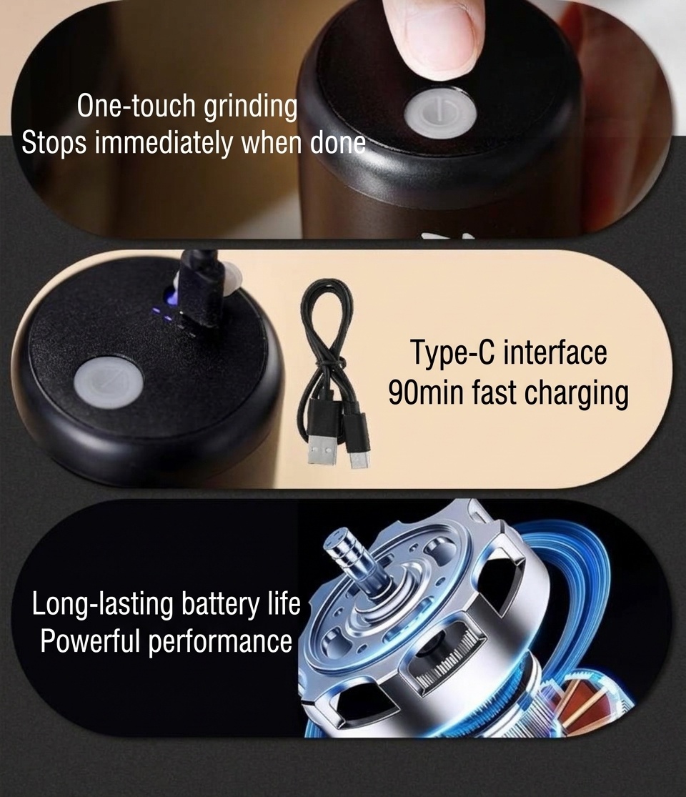 Bincoo Portable Electric Coffee Grinder - Adjustable Grind Settings