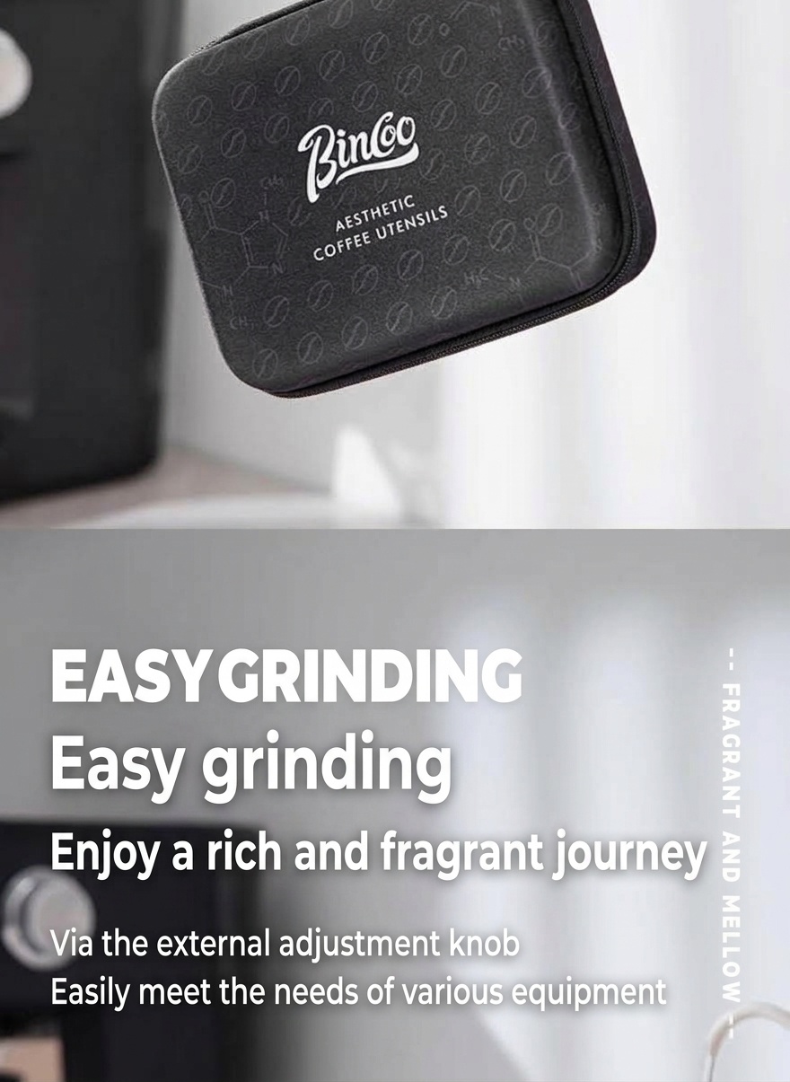 Bincoo Precision Manual Coffee Grinder - Adjustable Burr