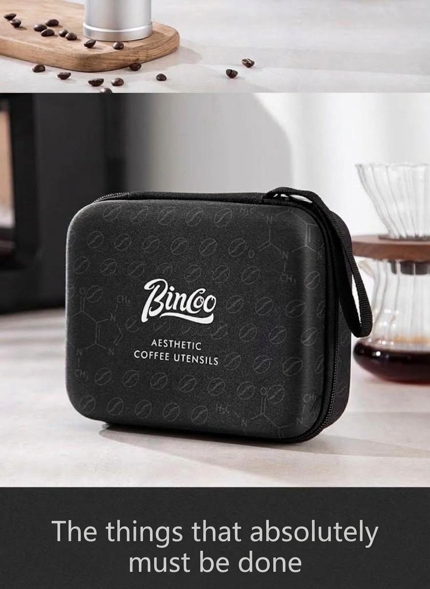 Bincoo Precision Manual Coffee Grinder - Adjustable Burr