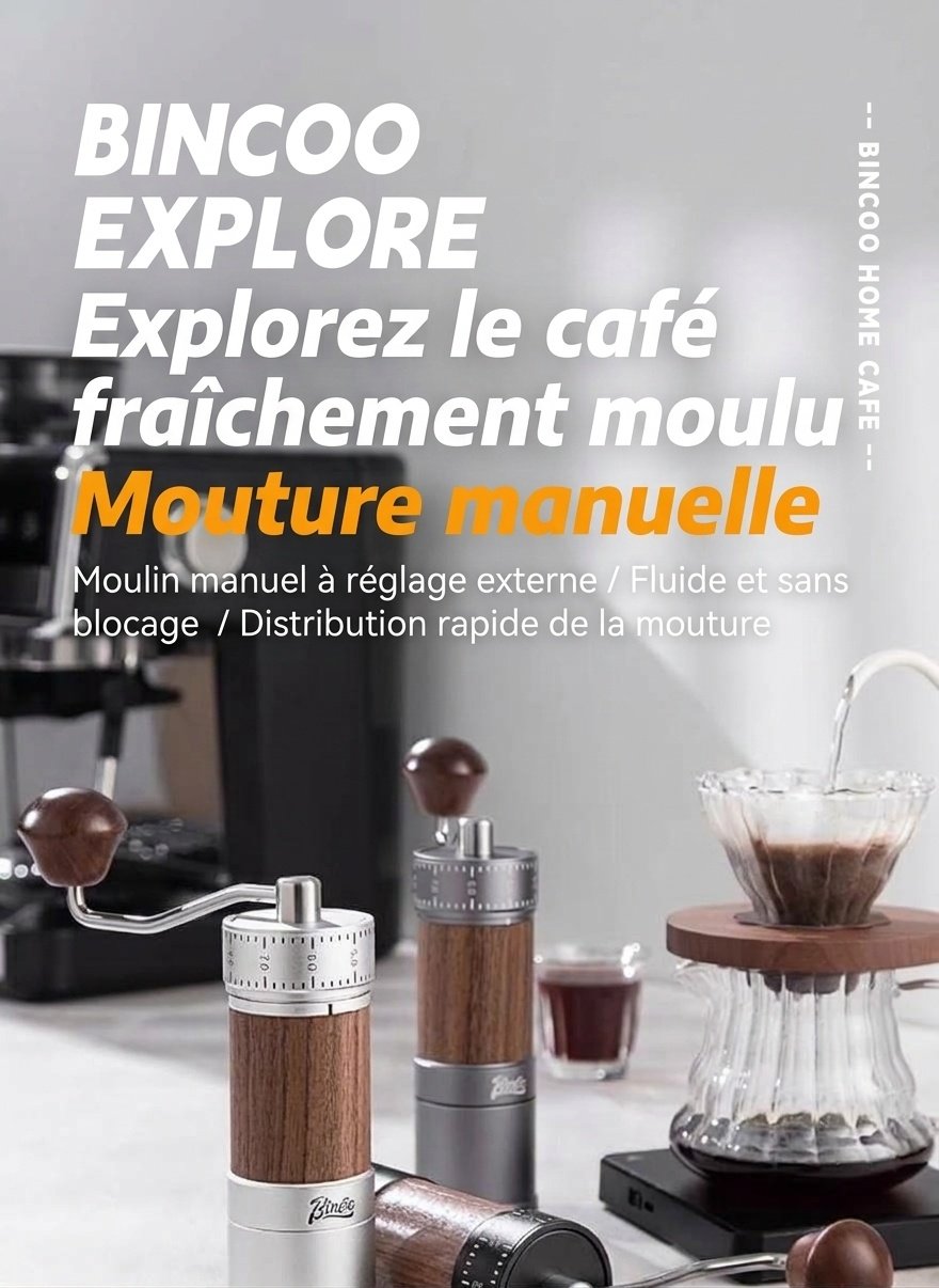 Moulin à café manuel de précision Bincoo - Meule réglable
