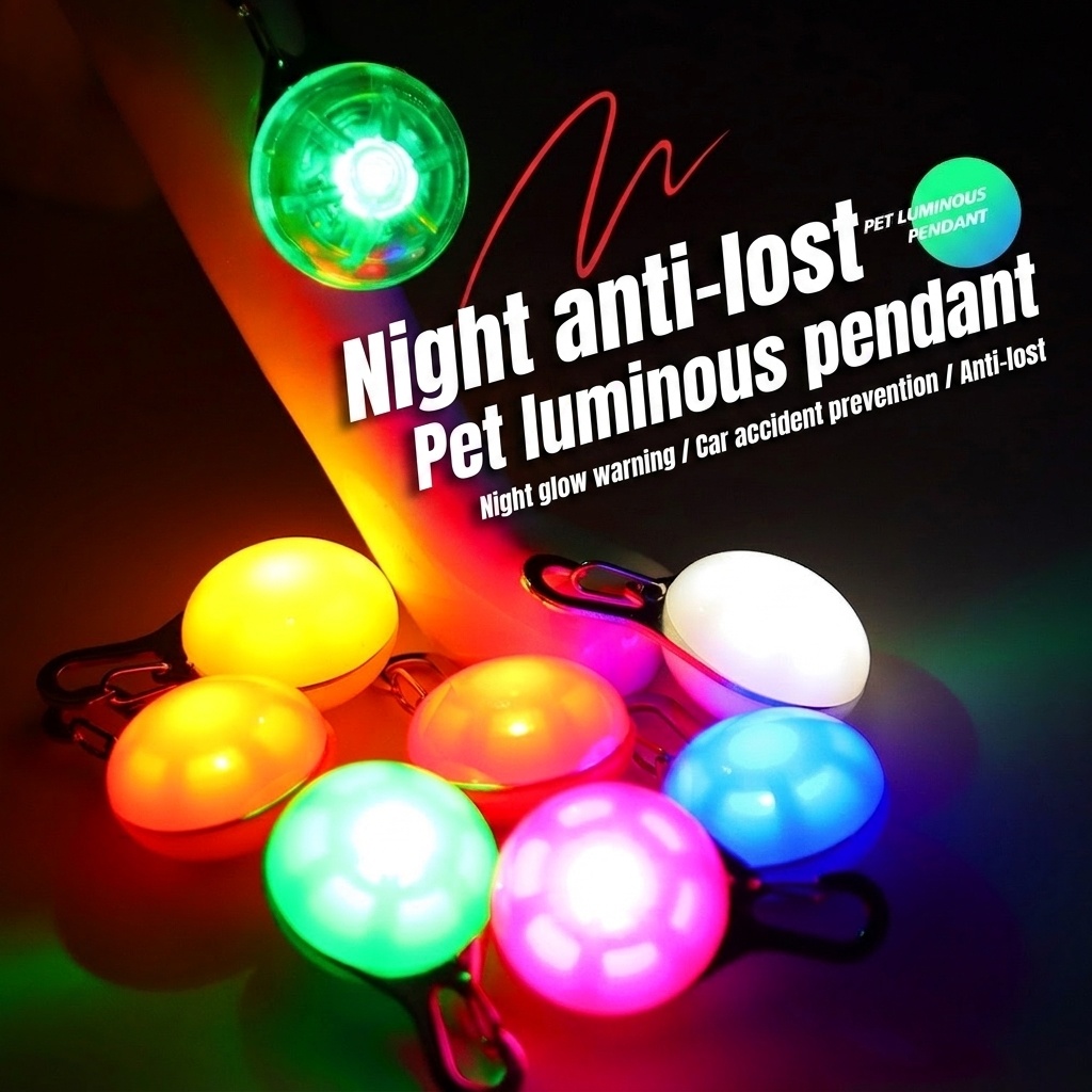 Pet Luminous Safety Pendant - High Visibility LED Dog & Cat Light