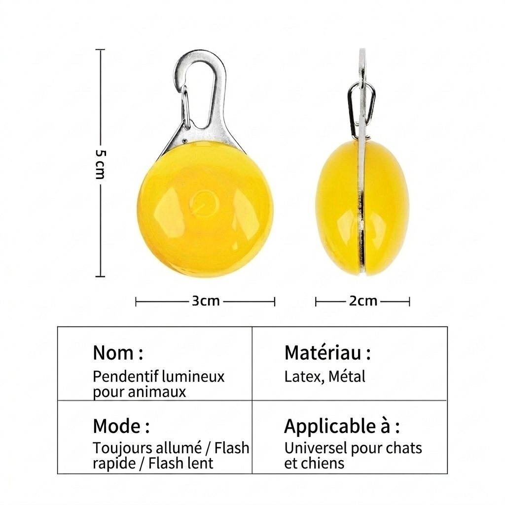 Pet Luminous Safety Pendant - High Visibility LED Dog & Cat Light