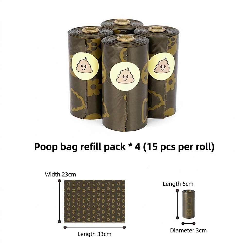 Cute Fruit Pet Poop Bag Dispenser with Carabiner Clip