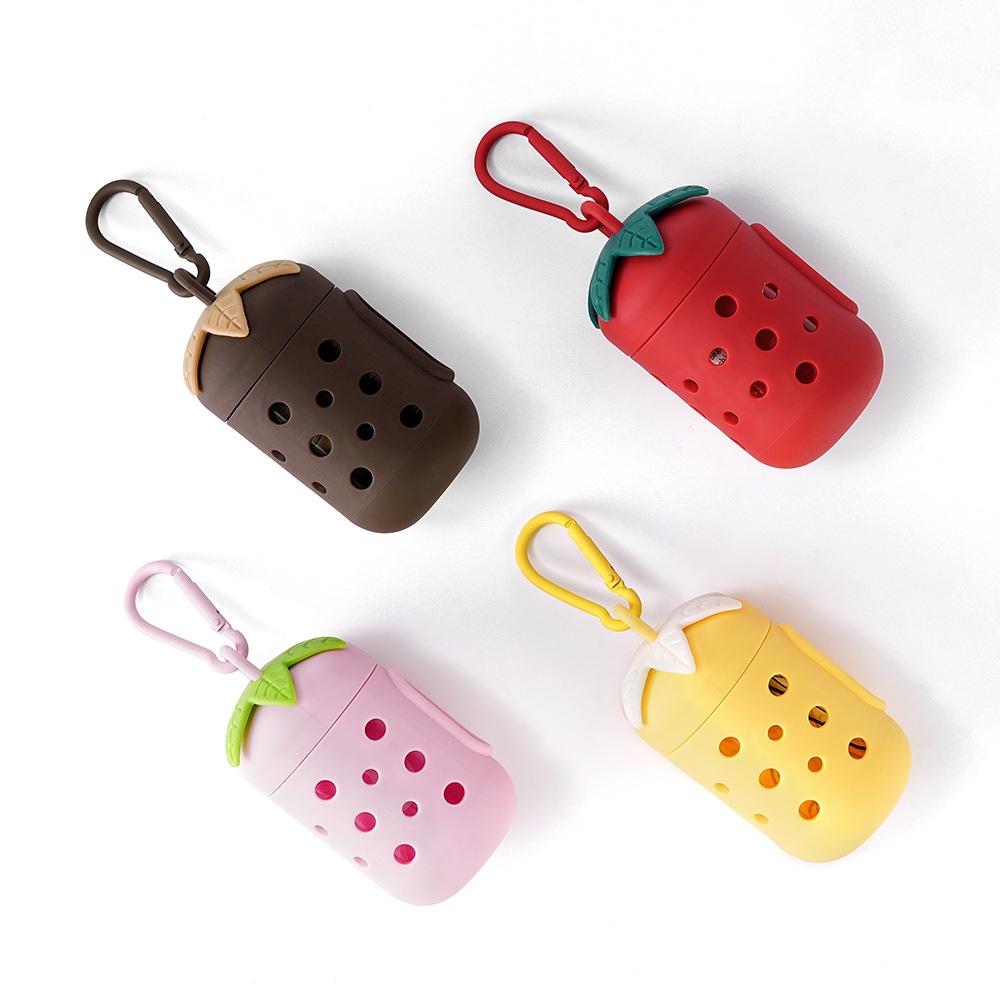 Cute Fruit Pet Poop Bag Dispenser with Carabiner Clip