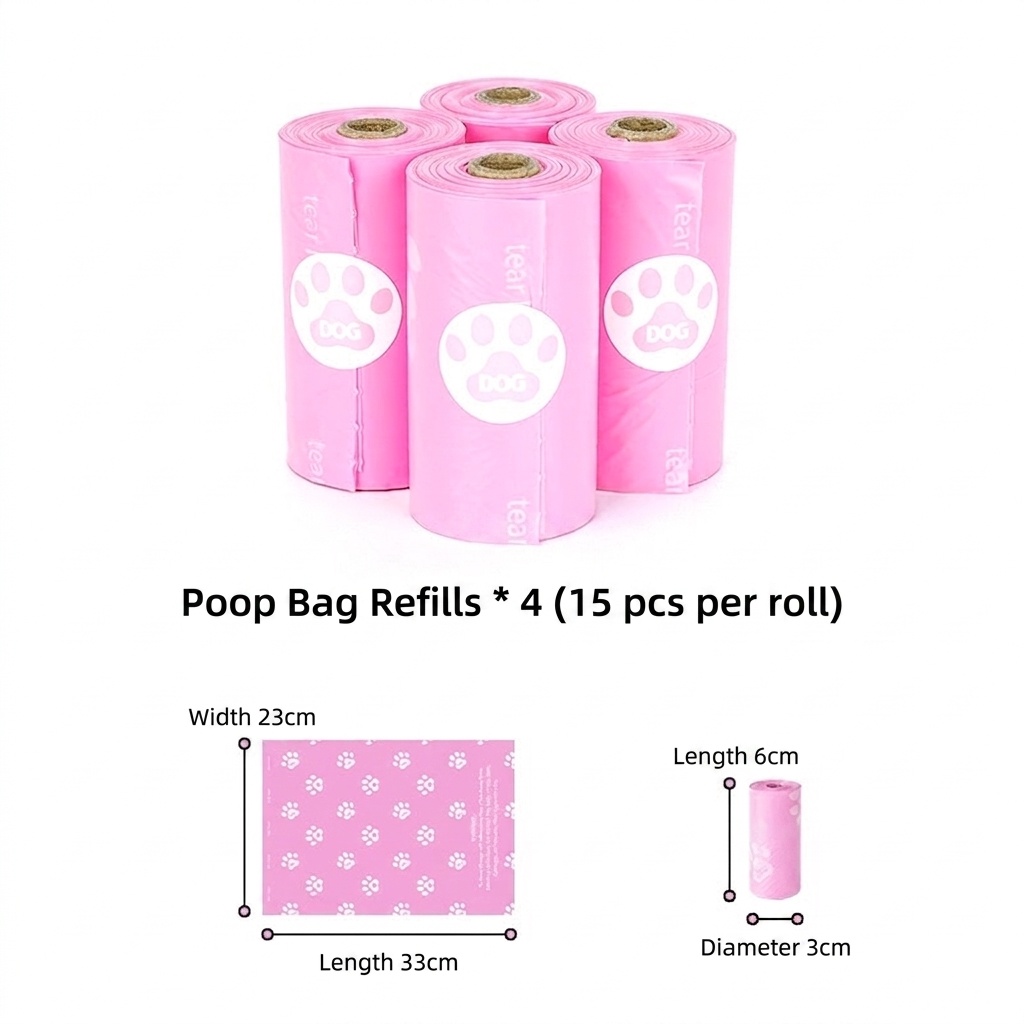 Cute Fruit Pet Poop Bag Dispenser with Carabiner Clip