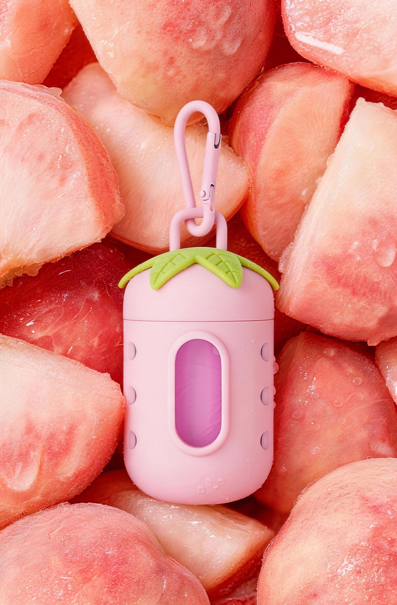 Cute Fruit Pet Poop Bag Dispenser with Carabiner Clip