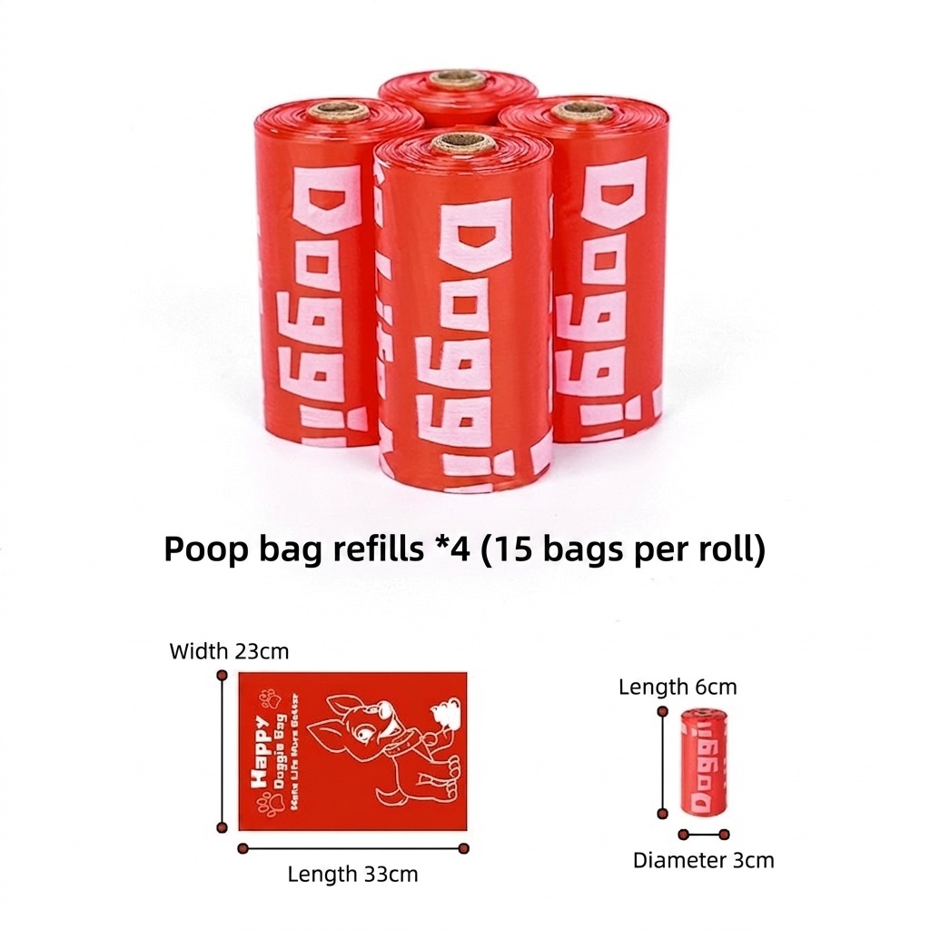 Cute Fruit Pet Poop Bag Dispenser with Carabiner Clip