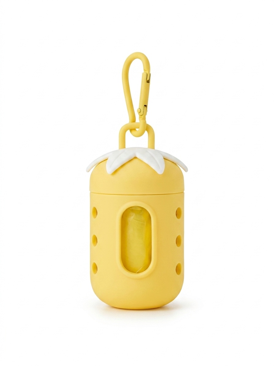 Cute Fruit Pet Poop Bag Dispenser with Carabiner Clip