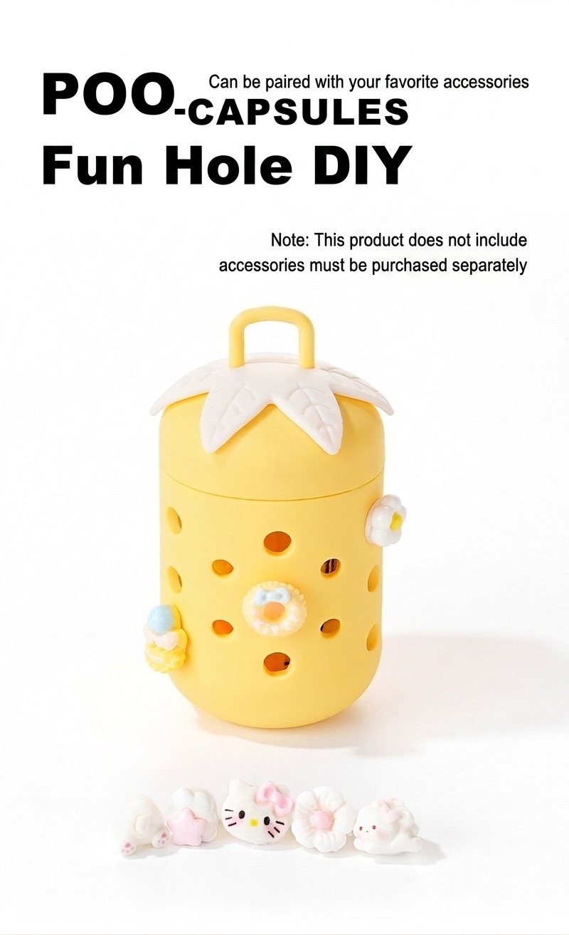 Cute Fruit Pet Poop Bag Dispenser with Carabiner Clip