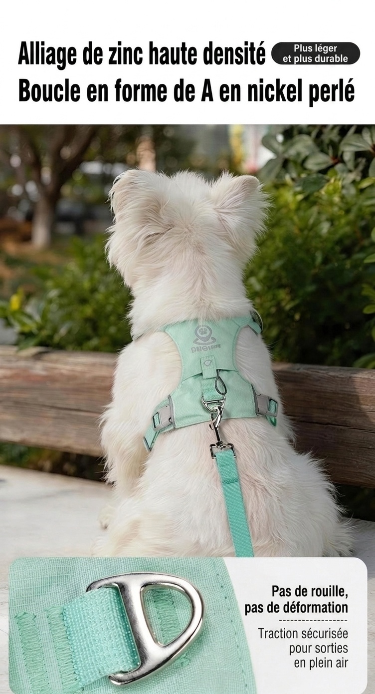 Lightweight Breathable No-Pull Dog Harness with Reflective Trim