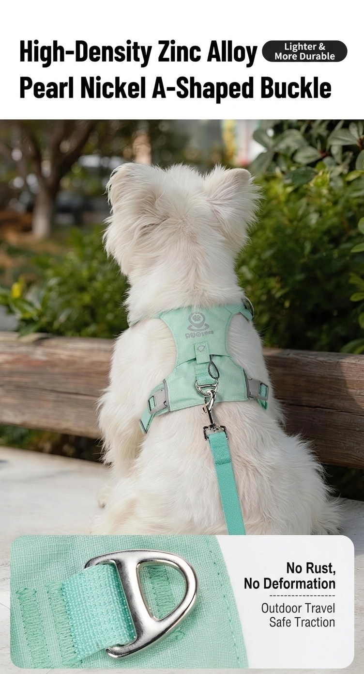 Lightweight Breathable No-Pull Dog Harness with Reflective Trim