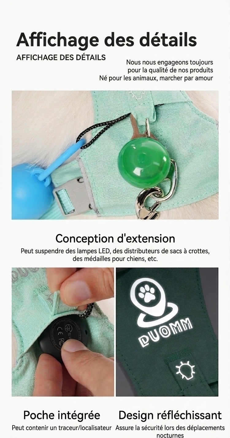 Lightweight Breathable No-Pull Dog Harness with Reflective Trim